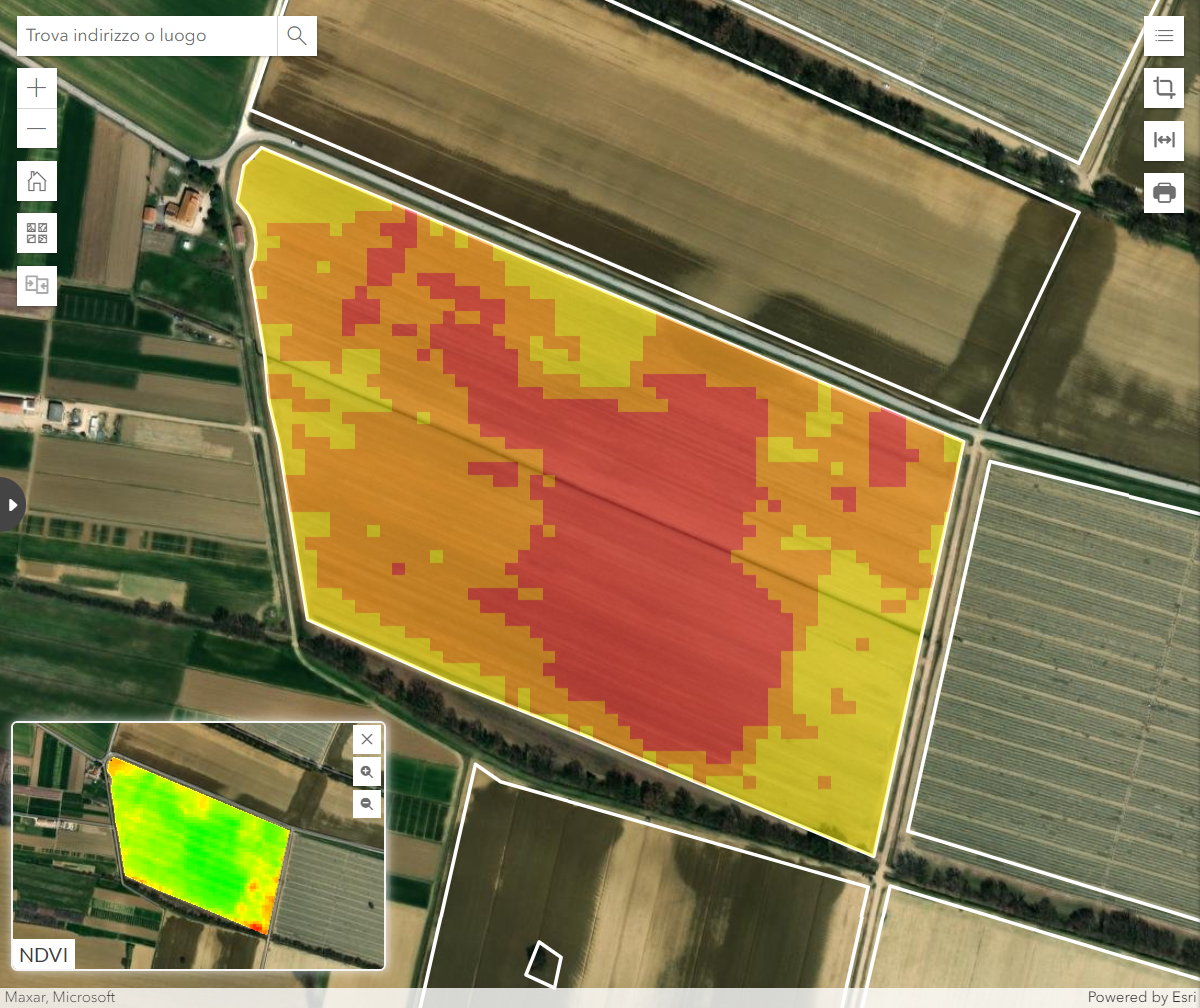 Mappa di prescrizione della piattaforma Agricolus